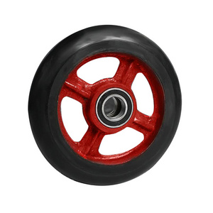 trolley wheel with tires 10 inch solid rubber wheel barrow wheels