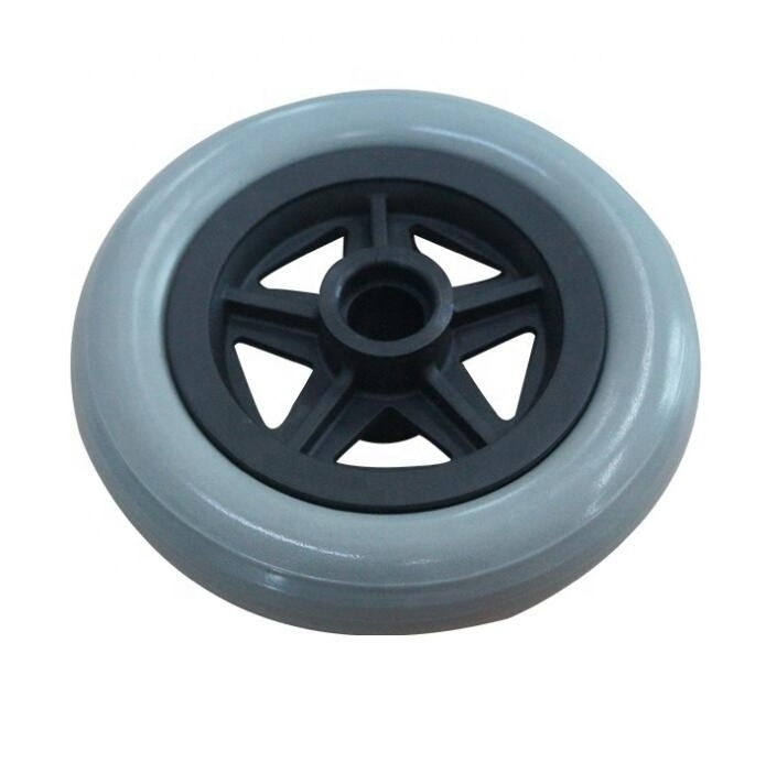 8mm hole PU wheelchair wheels tyres 6 inch polyurethane wheelchair wheels