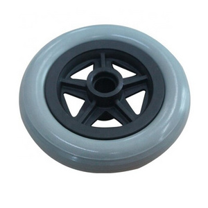 8mm hole PU wheelchair wheels tyres 6 inch polyurethane wheelchair wheels