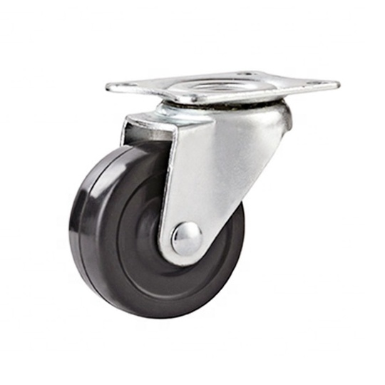 black rubber small anti-static casters m6 caster wheel