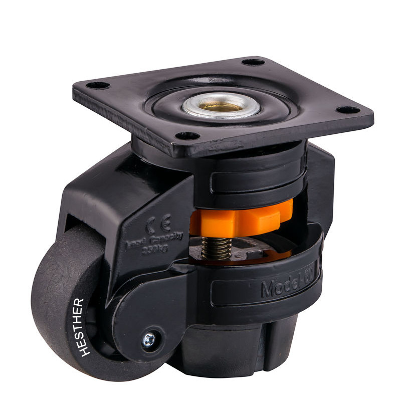 360 degree swivel caster wheels retractable leveling castor