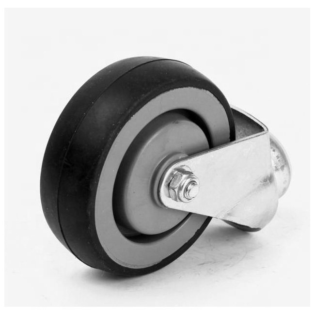 wholesale 5 inch stem thread TPR shopping trolley cart caster wheels