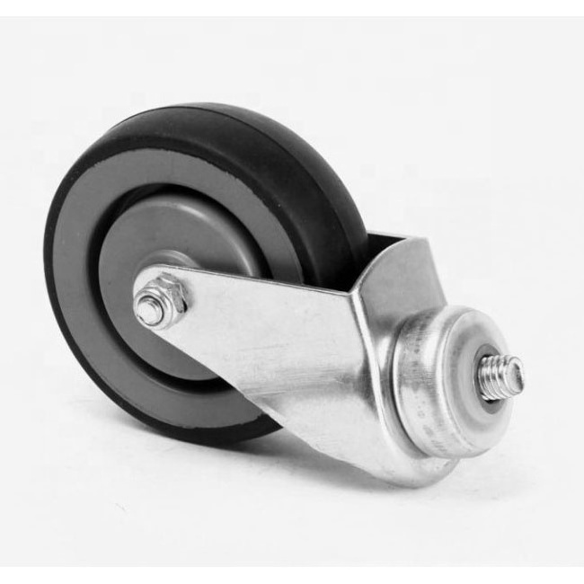 wholesale 5 inch stem thread TPR shopping trolley cart caster wheels