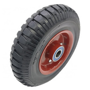 solid rubber on cast iron core industrial rotatable cart rubber solid wheels