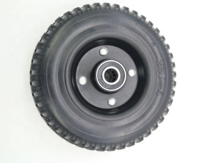 solid rubber on cast iron core industrial rotatable cart rubber solid wheels