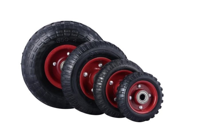 solid rubber on cast iron core industrial rotatable cart rubber solid wheels