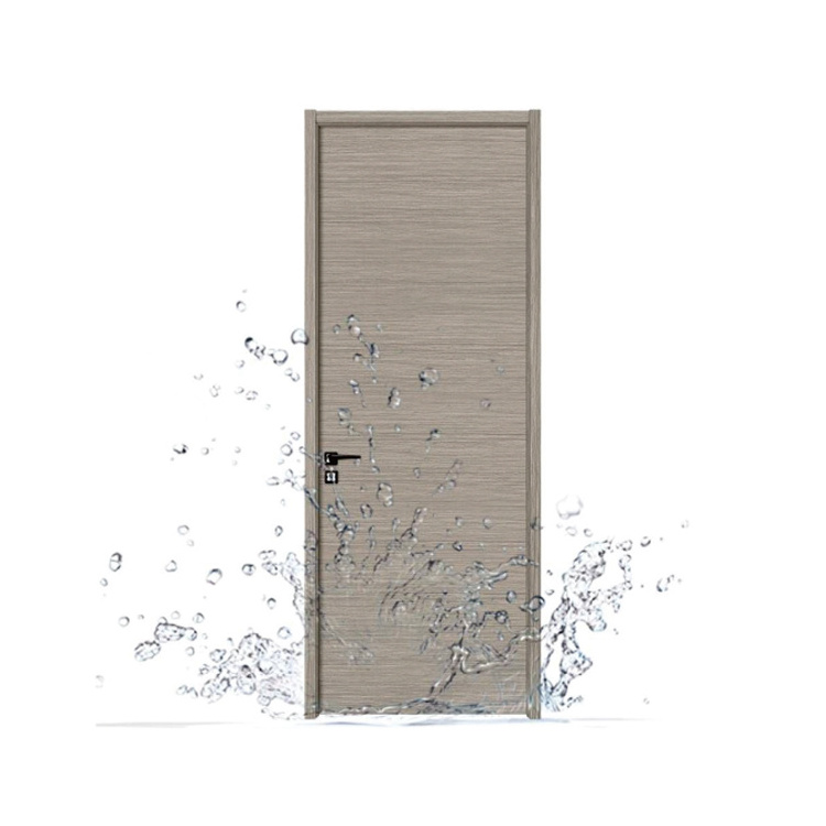 PVC wooden doors for houses interior swing wood door sets waterproof latest new design pictures frame and accessories handle