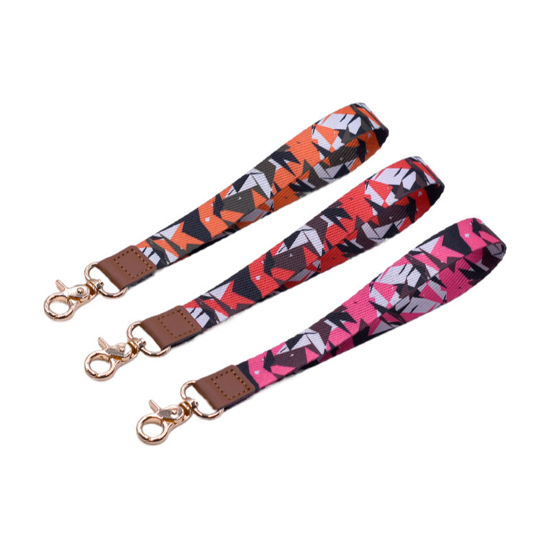 2cm Satin Widdth Phone Chain Car Key Cat Lanyard Short Straps Keychains with Metal Parts