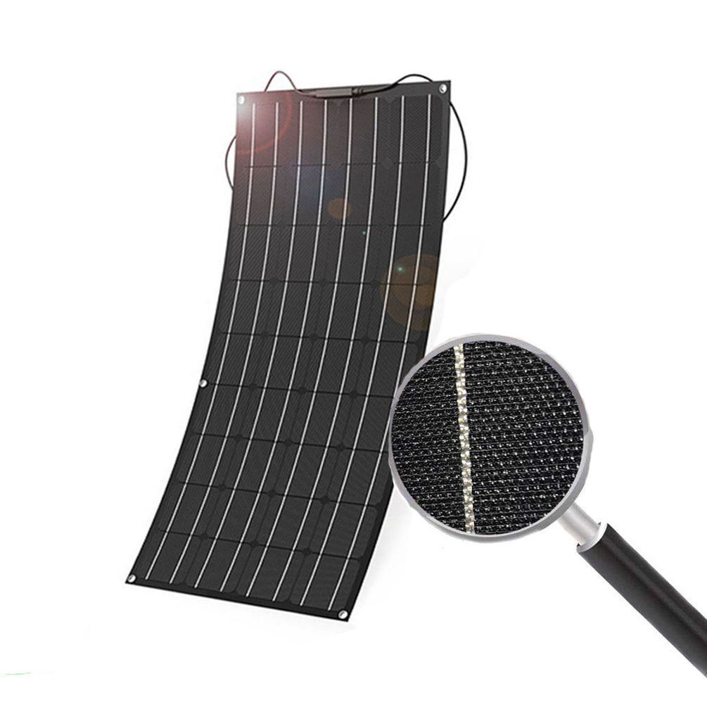 Oem Customize High Efficiency 50W 100W 120W 150W 200W 275W 300W Semi Solar Flexible Panel Kit For 5V 12V Battery