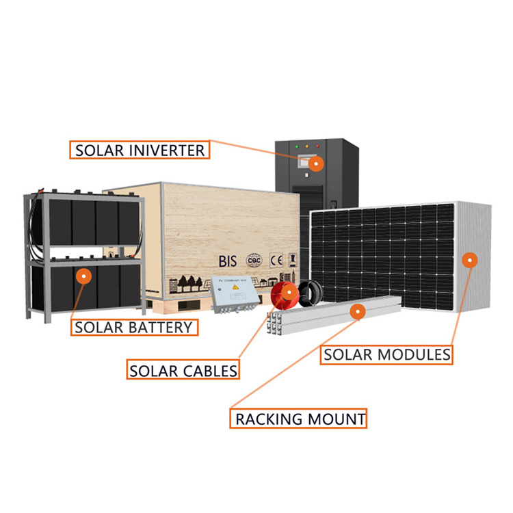 Complete 10Kw 20Kw Solar Panel Kits On Grid 220V 380V Solar Power System For Home