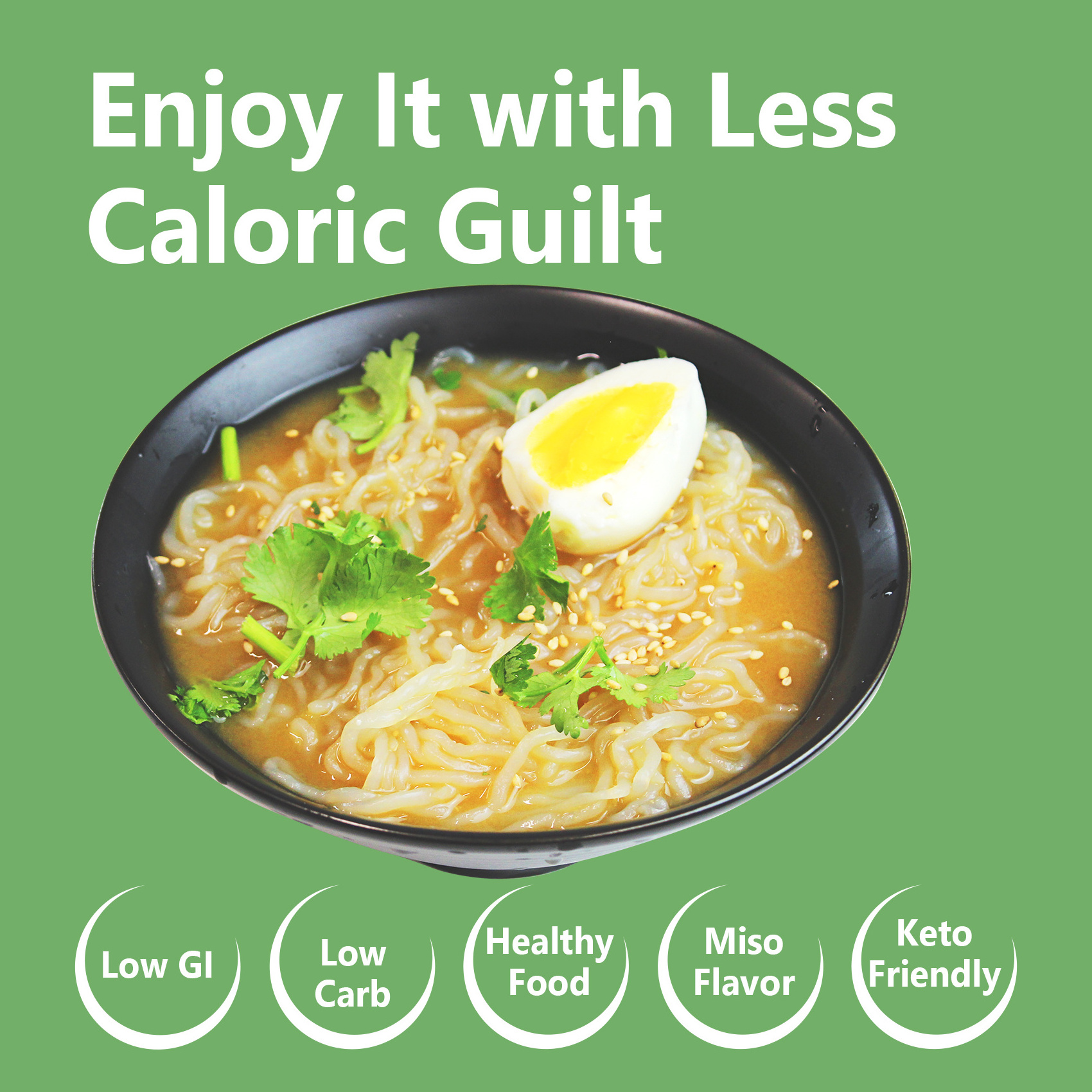 Instant Miso Flavor Ramen Noodles Great Low Carb Sugar Free Pasta Bulk Shirataki Noodles