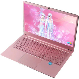 HTX Wholesale extra Slim 14 inch Laptop Pink Color 8GB+64GB/128GB/256GB/512GB Laptop With Backlight Keyboard