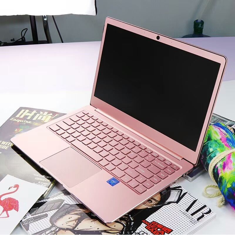 HTX Wholesale extra Slim 14 inch Laptop Pink Color 8GB+64GB/128GB/256GB/512GB Laptop With Backlight Keyboard