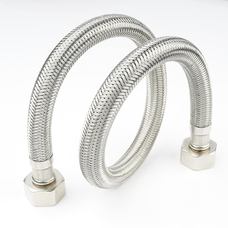 Factory supply OEM available stainless steel flexible braided metal hose for wash basins inlet