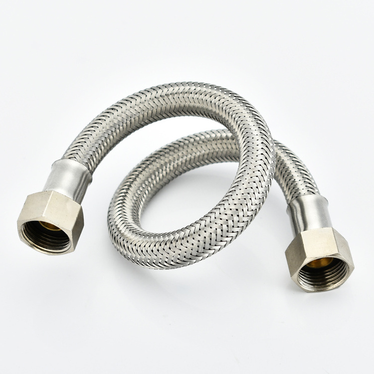 High quality Stainless Steel Wire braided Brass Core Flexible Metal hose for bathroom kitchen faucet connector