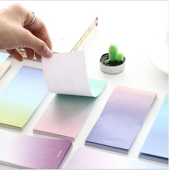 Gradient Color Sticky Notes Memo Sticker Memo Paper School Office Supply