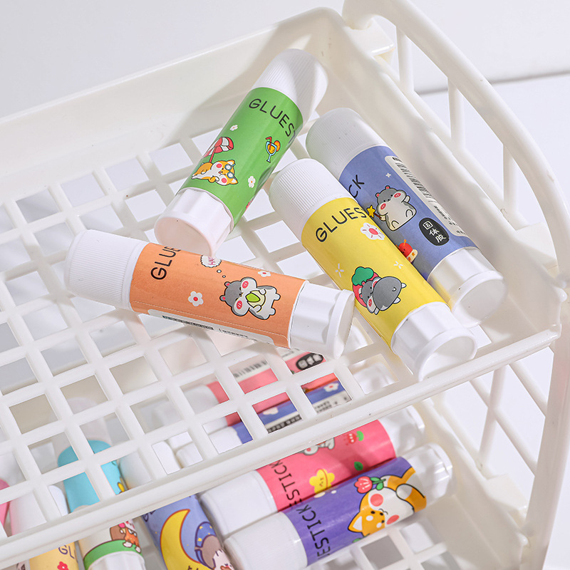 8g Cute Cartoon Good Quality Office Strong Adhesion Tapes Solid Glue Stick School Quick Sticked non-toxic Glue Stick Stationery