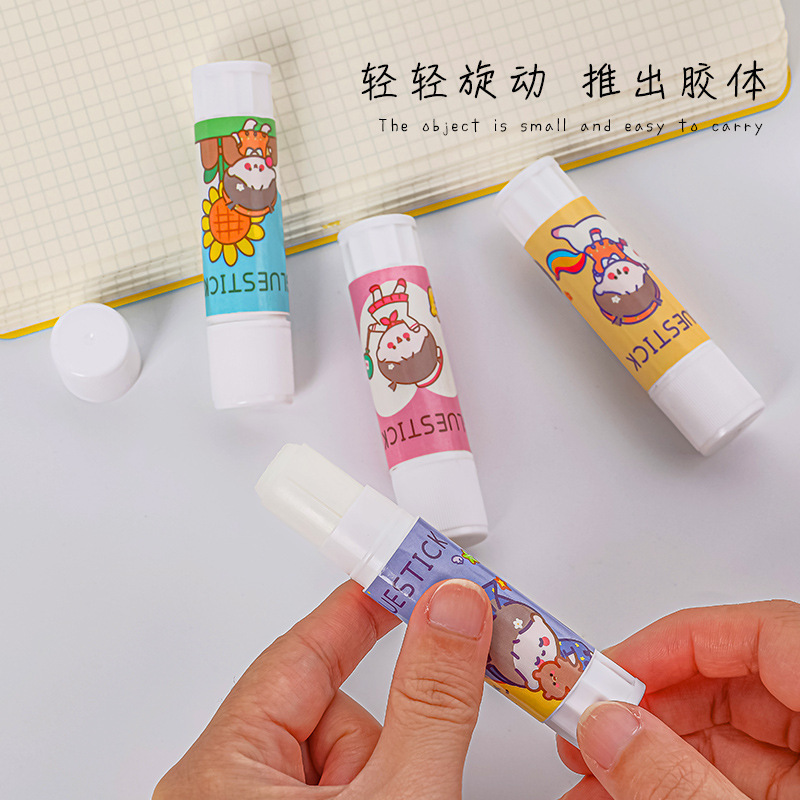 8g Cute Cartoon Good Quality Office Strong Adhesion Tapes Solid Glue Stick School Quick Sticked non-toxic Glue Stick Stationery