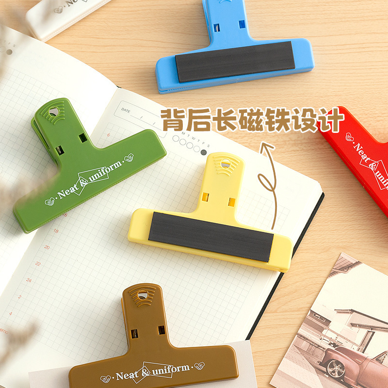 Magnetic Clips for Fridge Photo Ticket Binder Pack Chip Clips for Food Packages Memo Note Magnets Clips