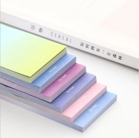 Gradient Color Sticky Notes Memo Sticker Memo Paper School Office Supply