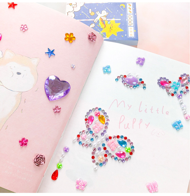 Gift for Children DIY 3d Bling Gem Customized Crystal Diamond Acrylic Sticker Rhinestone Sticker