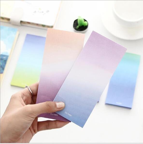 Gradient Color Sticky Notes Memo Sticker Memo Paper School Office Supply