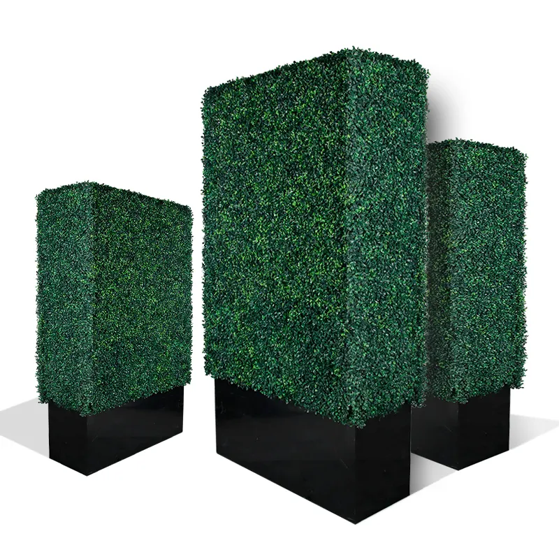 Vertical Wedding Backdrop Boxwood Topiary Hedge Greenery Leaves Artificial Grass Wall Panels