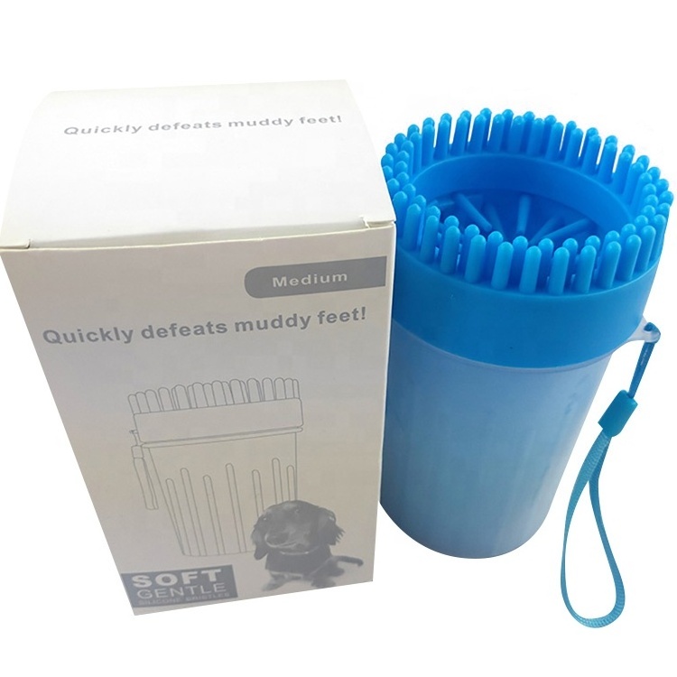 Durable ABS Pet washing Cup Cat Dog Foot Washer Cleaner Pet Paw Washer with Two Dog pet cleaning&bath Brushes