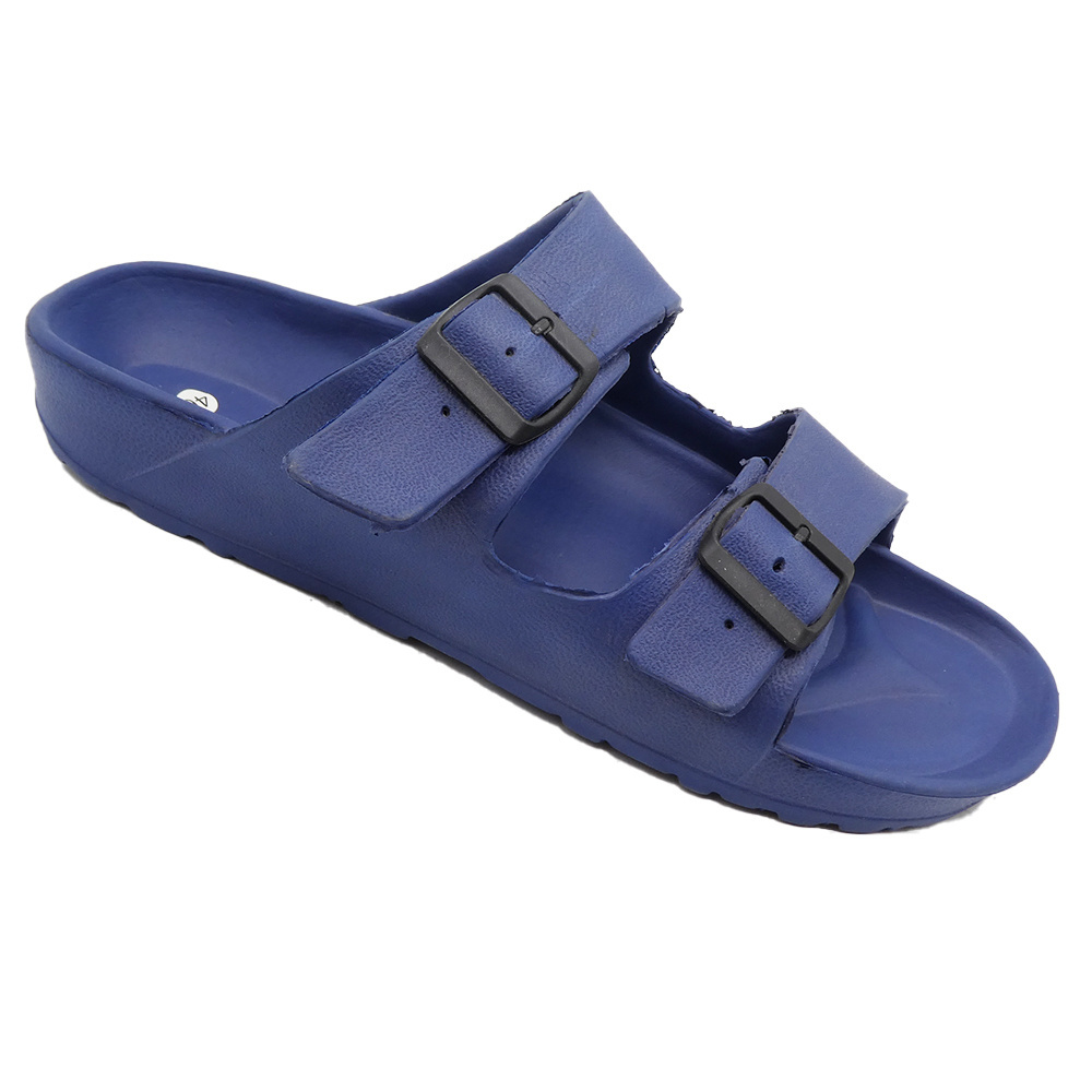 HEVA woman sandal Double Buckle  Women Wear soft-soled beach flats over stylish thick soled Roman Pillow Slippers clogs shoes