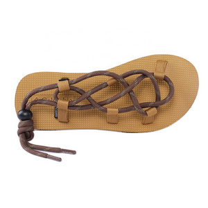 Wholesale Lace-up Beach Braided Sandals Outdoor Hemp Rope Man Shoes Sports Sandals Fashion Men Summer