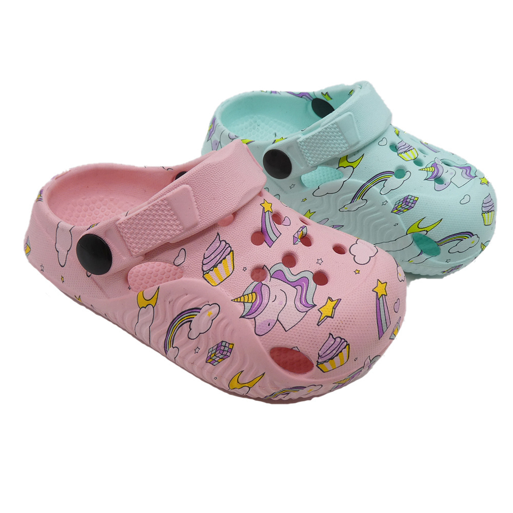 HEVA Anti-Slip PVC Summer Clogs & Mules Unisex Custom Logo Garden Clogs Shoes Eva Flat children's Clogs Shoes