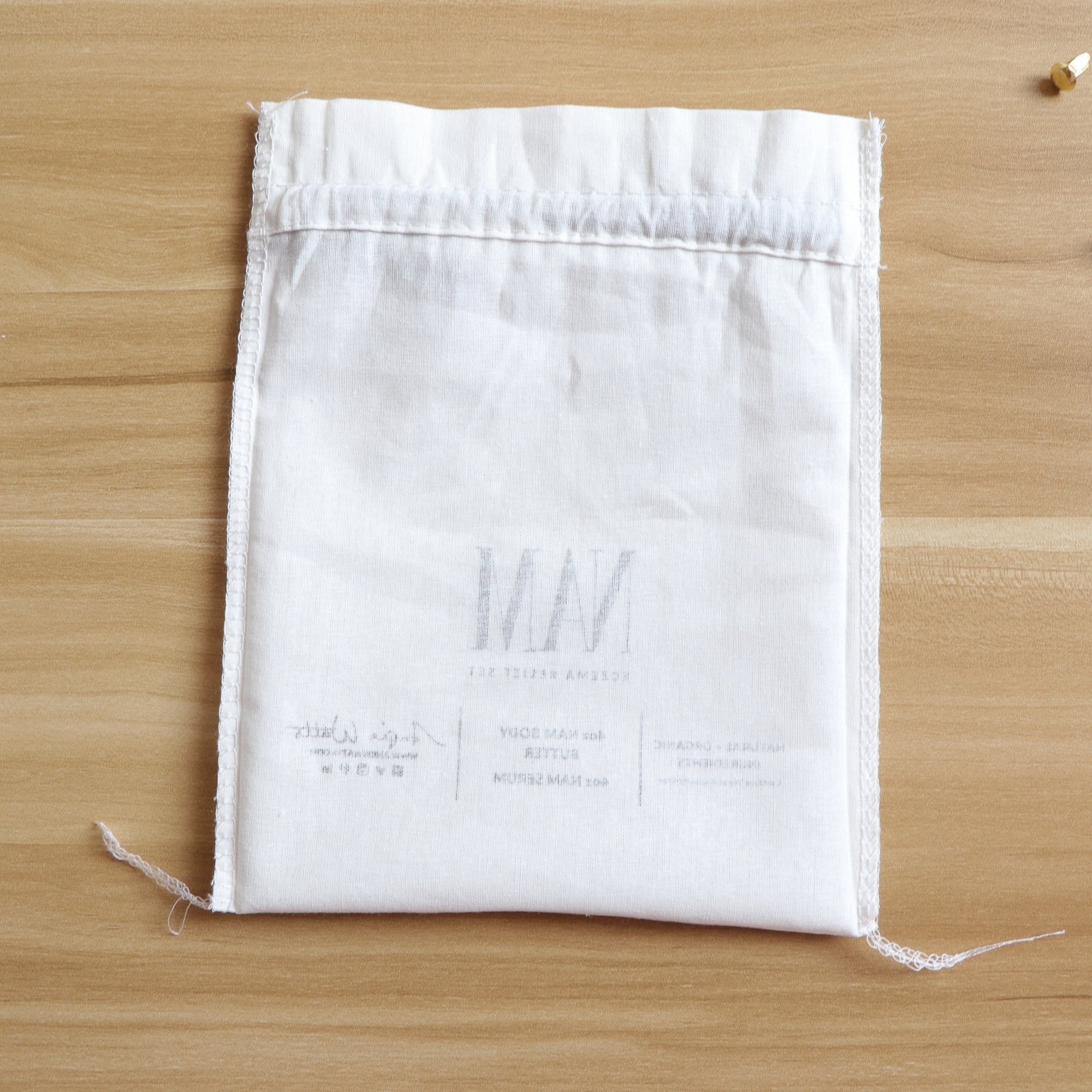 Luxury custom printed eco organic soft thin recycled canvas brushed twill calico cotton flannel linen mesh muslin drawstring bag