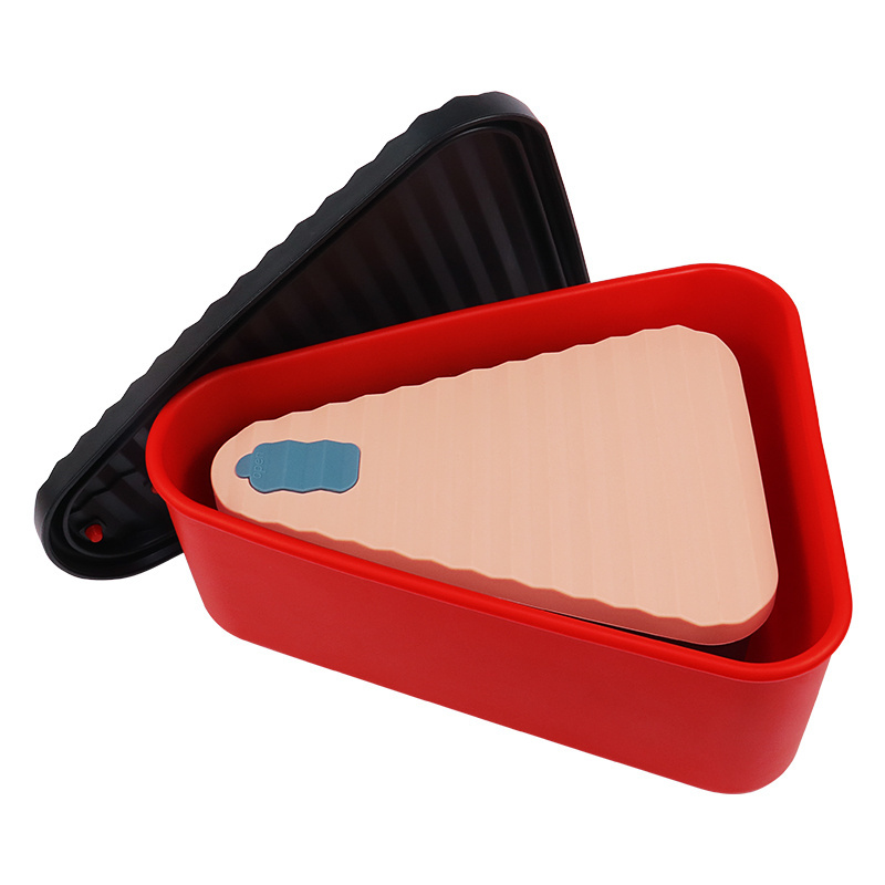 Custom Reusable Silicone Pizza Slice Storage Container Silicone Microwavable Dishwasher Safe Pizza Box Container Boxes With Logo