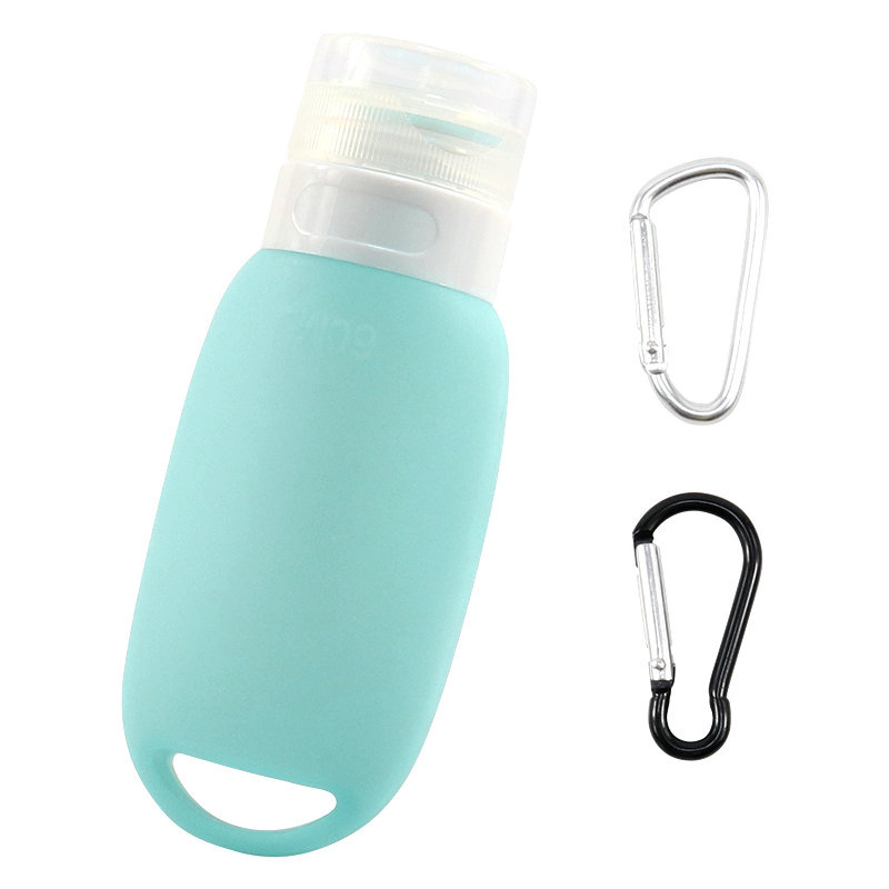 TSA approved portable hook lotion travel bottle silicone squeeze travel shampoo cosmetic silicone bottle makeup holder with hole