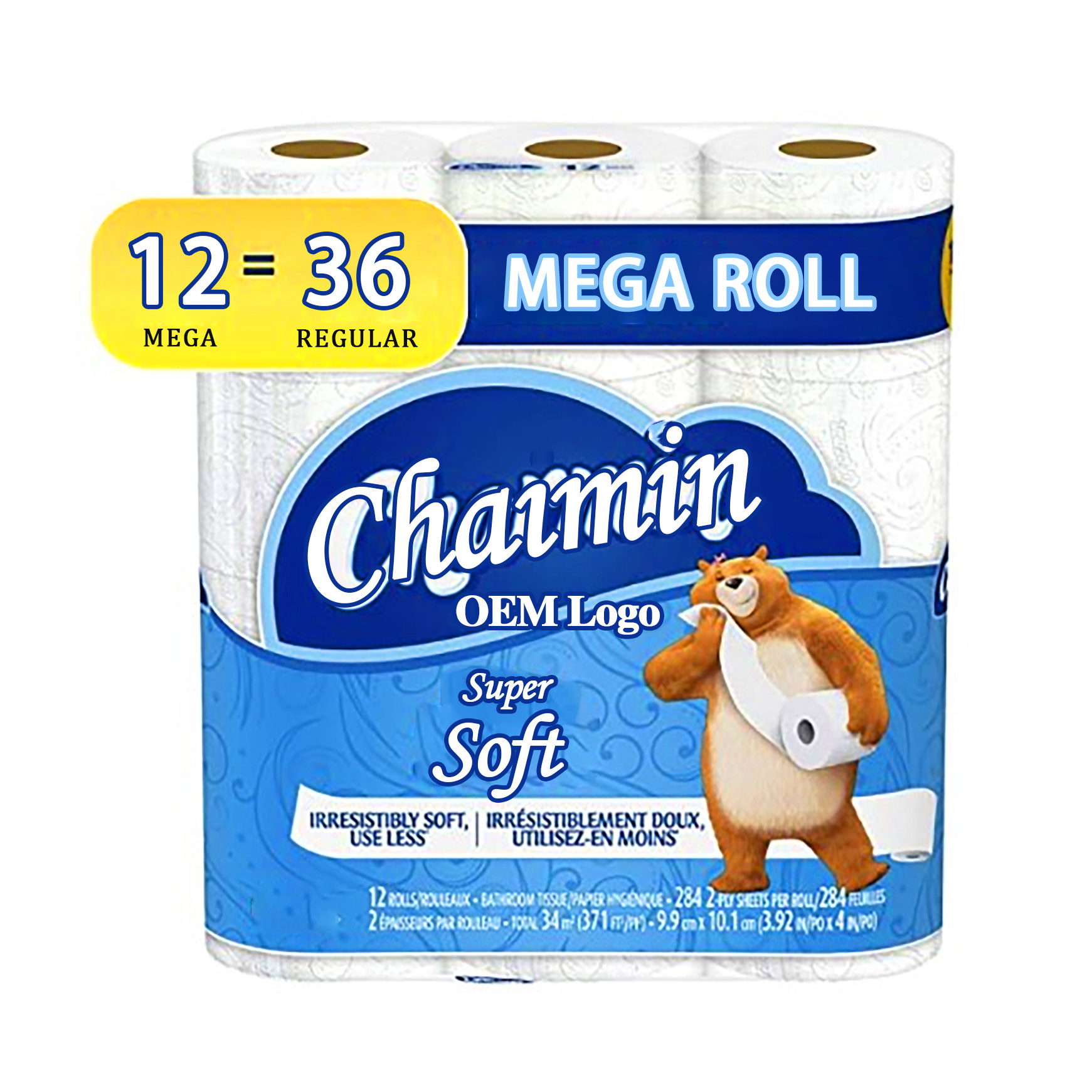 Wholesale 3 Ply Layer Bathroom Tissue Toilet Paper Toilet Tissue Roll