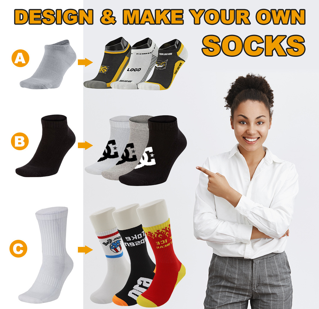 Cheap wholesale oem designer custom design your own logo men crew sports socks custom bamboo cotton black sock for man