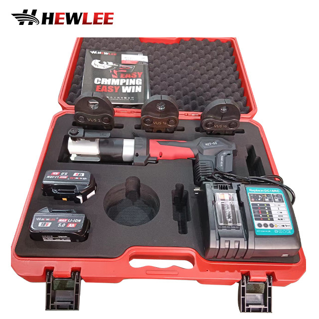 HEWLEE HTZ-50 Portable Hydraulic Copper/Stainless Steel Pipe Battery Powered Crimping Tool Pipe Pressing Tool