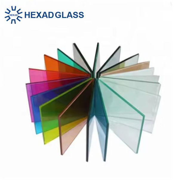 Professional manufacturer reflective colored glass reflective  tinted tempered glass for windows