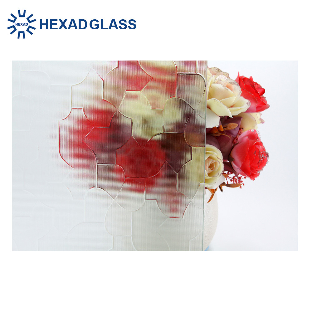 Patterned Glass Glass Supplier 3mm-8mm Clear Figured Patterned Glass With Nashiji Karatachi Mistlite