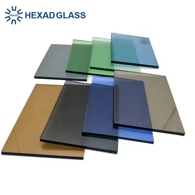 Professional manufacturer reflective colored glass reflective  tinted tempered glass for windows