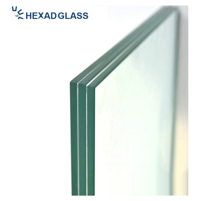 Hexad-8.38mm clear soundproof  safety pvb laminated glass price per m2