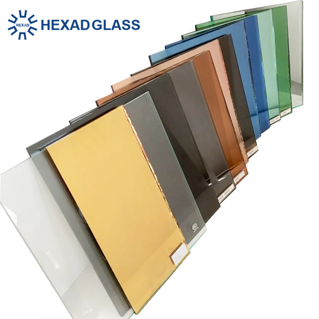 Professional manufacturer reflective colored glass reflective  tinted tempered glass for windows