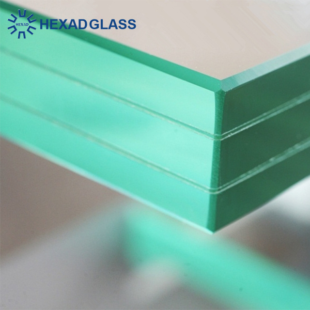 Hexad-8.38mm clear soundproof  safety pvb laminated glass price per m2