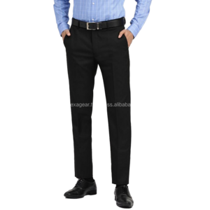 Hexa Pro Gear Men's Premium Comfort Dress Pant-Straight Fit Flat Front Reg and Big & Tall in black color