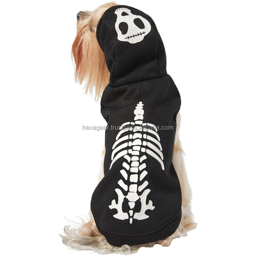 Hexa Pro Gear New Custom Glow Lightning Design in the Dark Skeleton Dog & Cat Hoodie Made With Best Quality Of Fabric