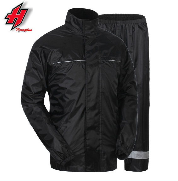 100% waterproof outdoor work adult pvc raincoat rain suit motorcycle set jackets with pants flap in front custom print logo