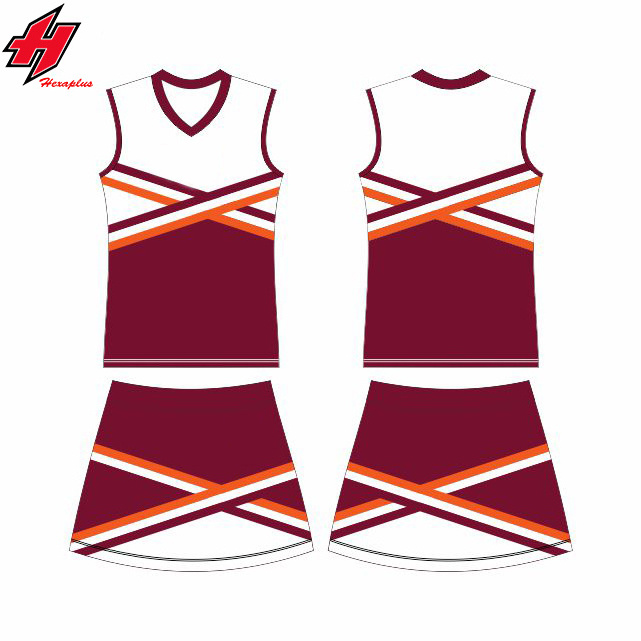 blank cheerleading uniforms Full Sublimated youth cheerleader uniforms Latest design  Red Cheerleading Uniforms Dress