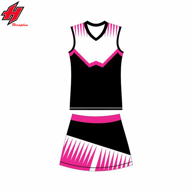 blank cheerleading uniforms Custom Comfortable pink cheerleading uniforms  New Style Custom Sublimated Cheerleading Uniforms