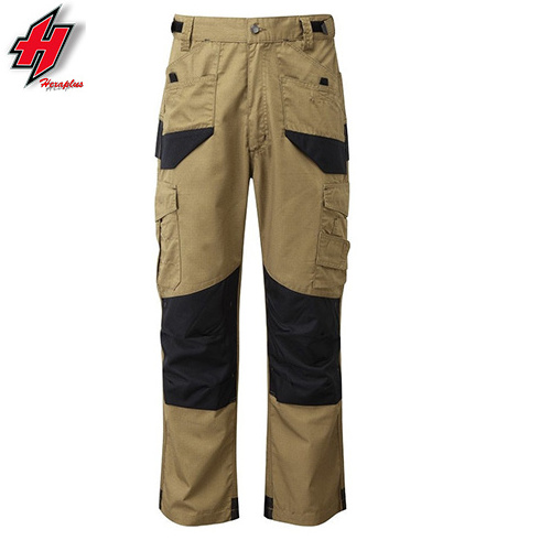 Hi vis Chemical Pants Bleach Resistant Work pants trouser  Cotton FR Working Construction Worker Reflective Tape Work Pants