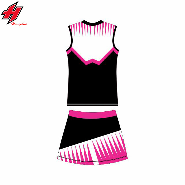 blank cheerleading uniforms Custom Comfortable pink cheerleading uniforms  New Style Custom Sublimated Cheerleading Uniforms